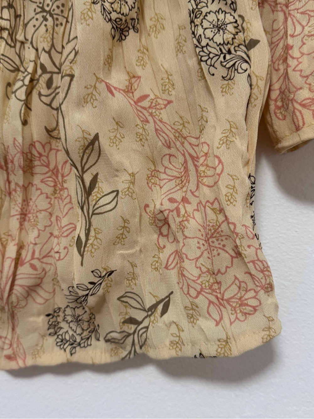 NEW Axcess Liz Claiborne Women XL Off Shoulder Floral Peasant Blouse 3/4 Sleeve - Picture 5 of 9